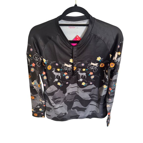 Terry Henley Jersey Women’s Size Small Cycling Black Forest Top NWT - Picture 6 of 12